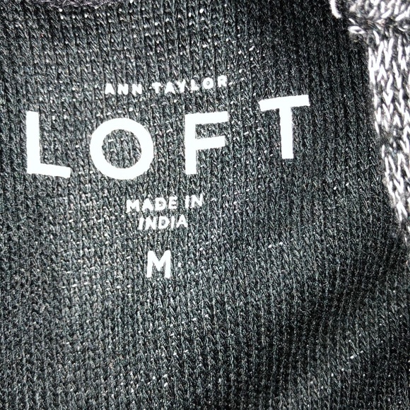 Ann Taylor LOFT medium grey open cozy cardigan - Picture 3 of 3